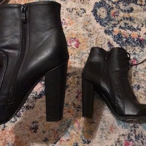 Leather booties
